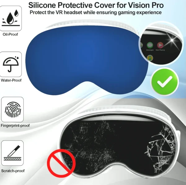 Silicon Protecting Virtual Reality Cover for Vision Pro 2024