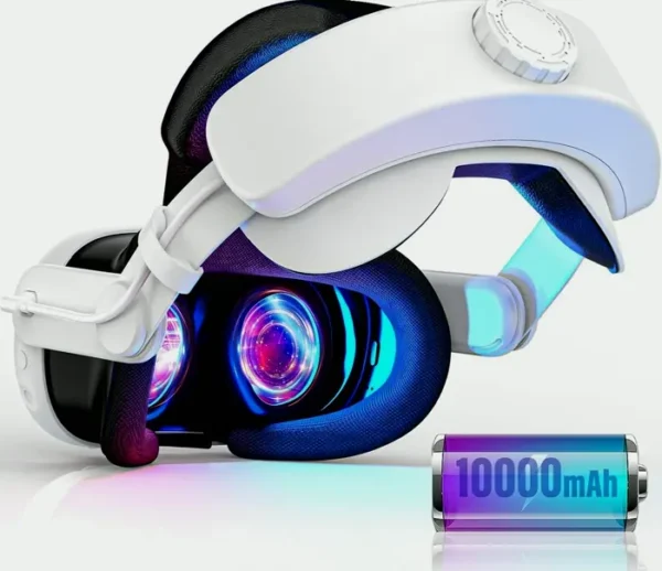 Head Strap with Battery for Meta Quest 3, 10000mAh Power Bank