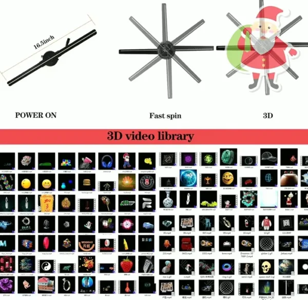 3D Fan; 16.5-inch APP Projector