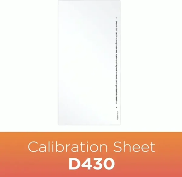 Plustek Adjustment Sheet - Designed for Model D430 Scanners